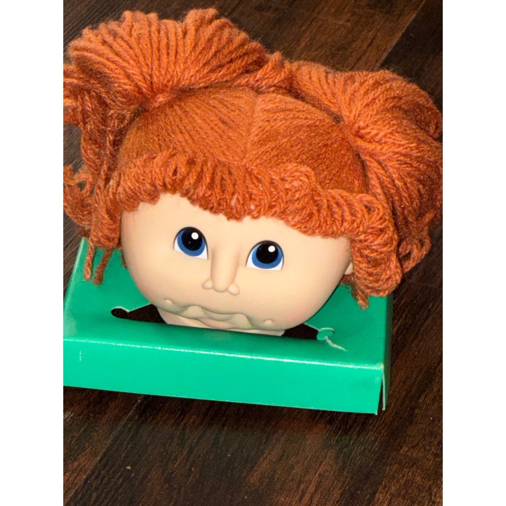 Vintage 1985 Little Doll Baby Head Martha Nelson Thomas Red Yarn Hair Blue Eyes